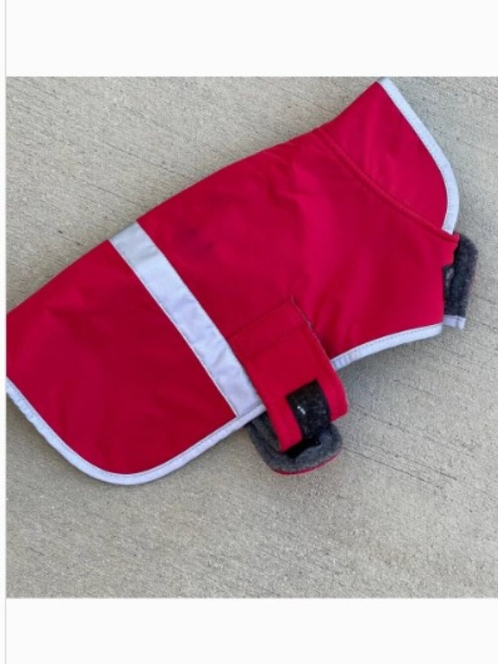 LANDS' END Red Doggie Coat Small Fleece Lined Gorpcore Preppy Pet Cozy Dog